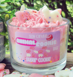 17oz Soy Animal Cookie Candle