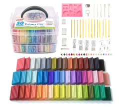 Shuttle Art オーブン粘土 ポリマークレイ 50色セット Shuttle Art Polymer Clay Oven-Bake 50 Colors Set