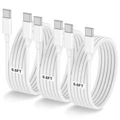 3-Pack 6.6FT 60W USB C to USB C Cable – Fast Charging Type-C to Type-C Cord