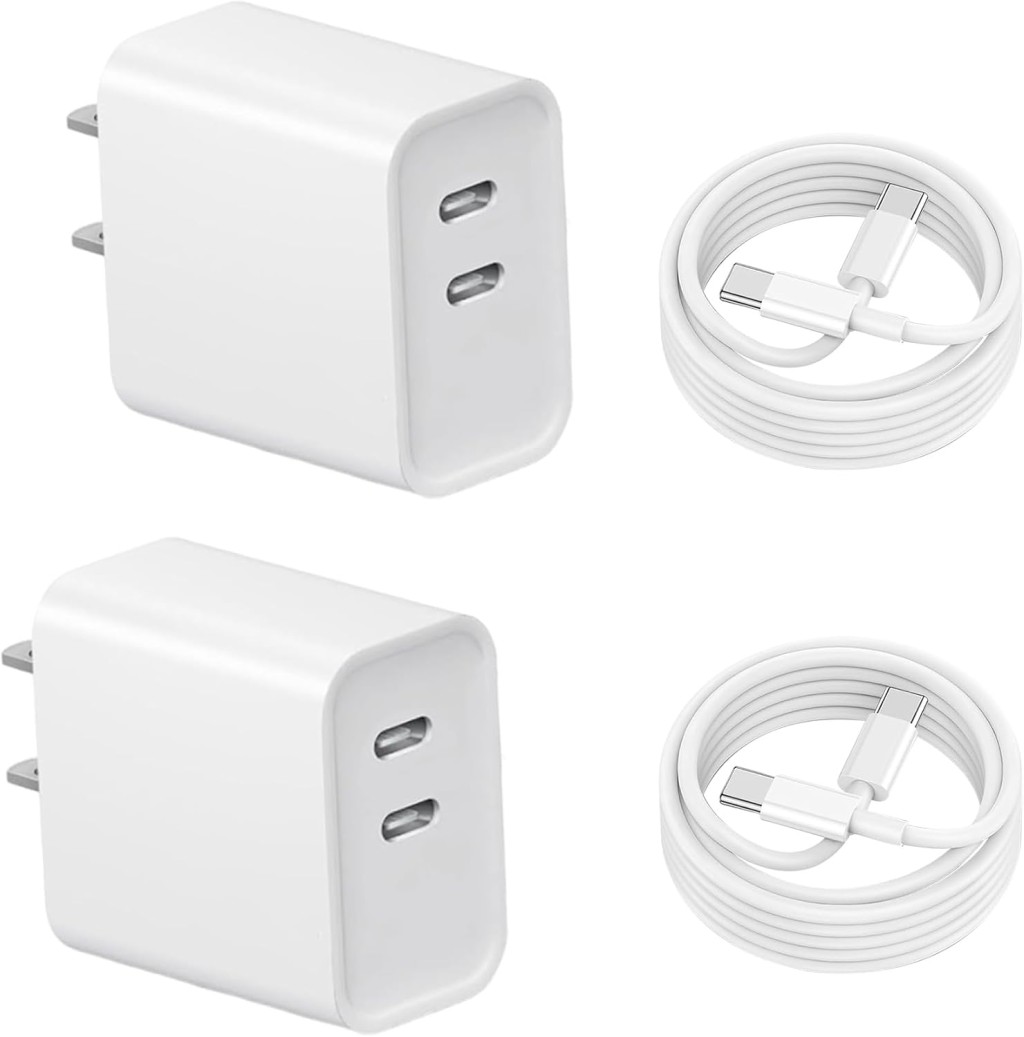 iPhone 17/16/15 Charger – Fast USB-C Charging with 2-Pack Cable