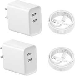 iPhone 17/16/15 Charger – Fast USB-C Charging with 2-Pack Cable