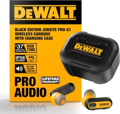 🎶 DEWALT Heavy Duty True Wireless Earbuds – Black Edition