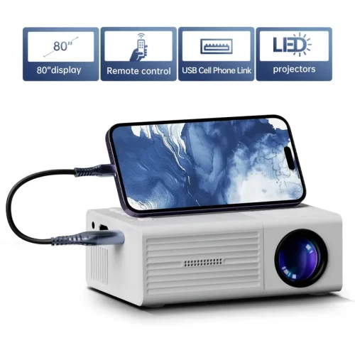 Mini Portable Video Projector – 720P Home Theater & Mobile Screen Projection