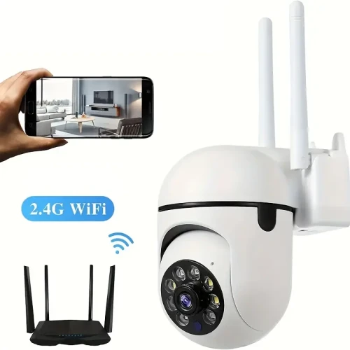 2-Pack Compact Wireless IP Security Cameras – 3MP Full HD, Night Vision, Motion Detection & 2-Way Audio