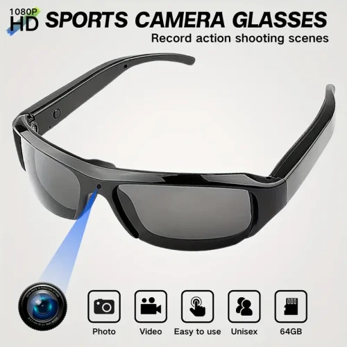 1080P Smart Video Glasses – Wearable HD Camera with 64GB Storage & Wide-Angle Lens