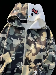 Hello Kitty Camouflage zip-up hoodie