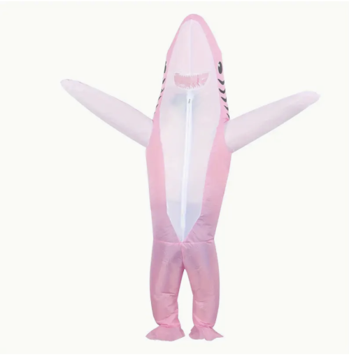 Pink Adult Inflatable Shark Costume