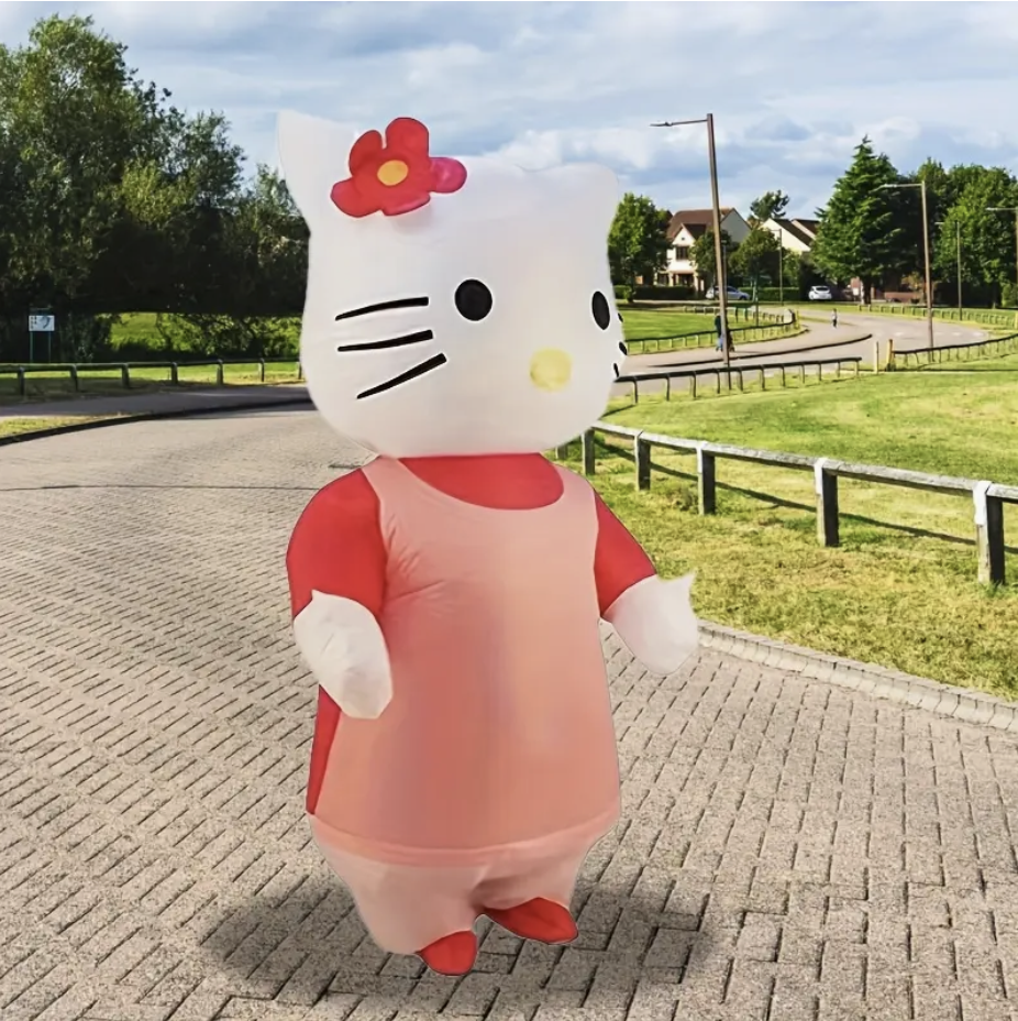 Hello Kitty Inflatable Costume (Pink & White)
