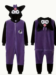 Purple & Black Kuromi Onesie Costume