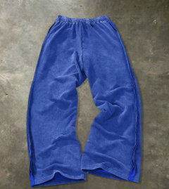 Blue Loose-Fit Cotton Sweatpants