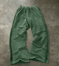 Green Loose-Fit Cotton Sweatpants