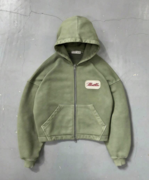 Green Street Printed Zipper Jacket