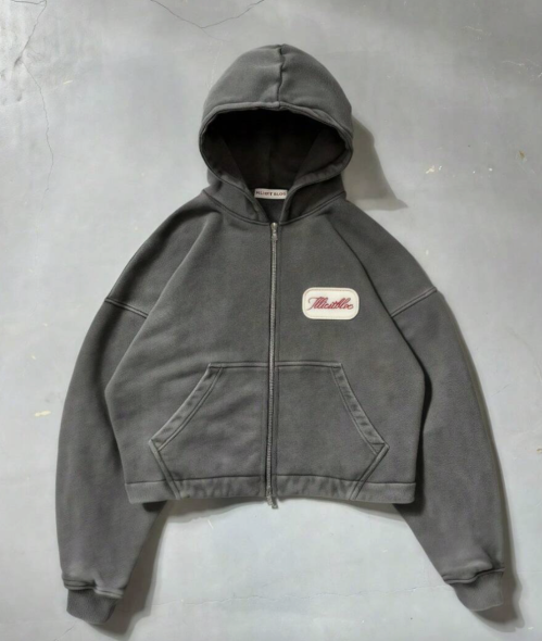 Grey Zipper Sweatshirt