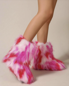 Women’s Faux Fur Pink Boots