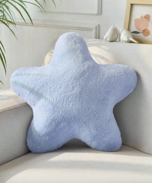 Star-Shaped Plush Decorative Throw Pillow