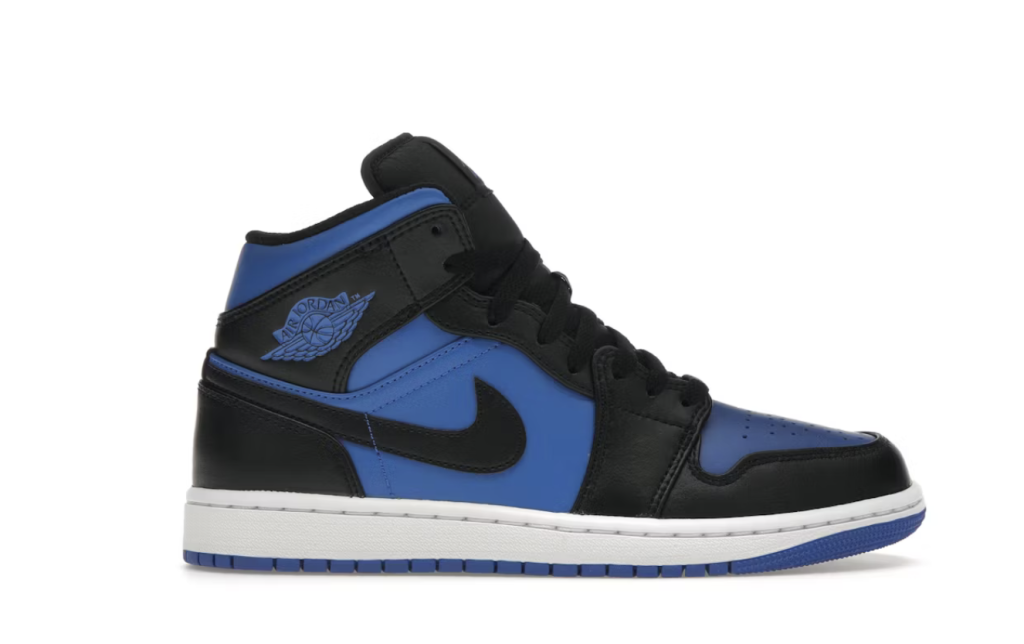 Jordan 1 Mid Black Royal Blue