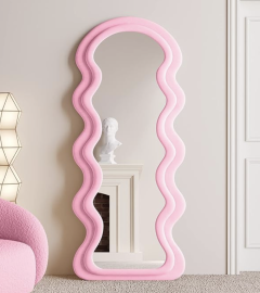 Pink Frame Full-Length Mirror