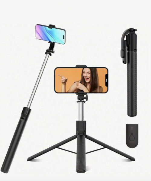 Stainless Steel Portable Selfie Stick & Phone Tripod