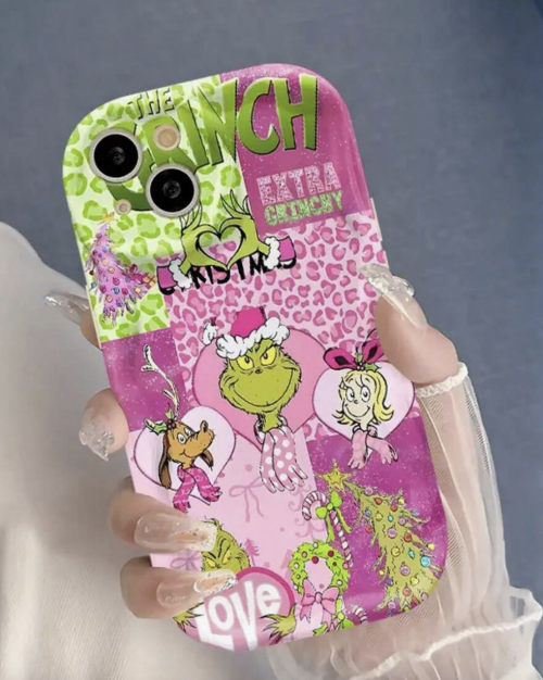 Pink Grinch iPhone Case