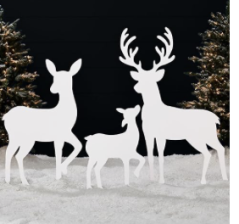 3-Piece Deer Silhouette Set