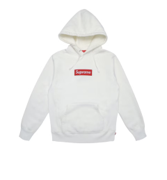 Supreme Box Logo Hooded Sweatshirt White
