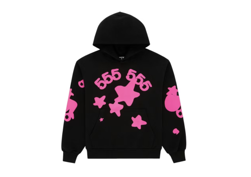 Black Sp5der Beluga Angel Number Hoodie