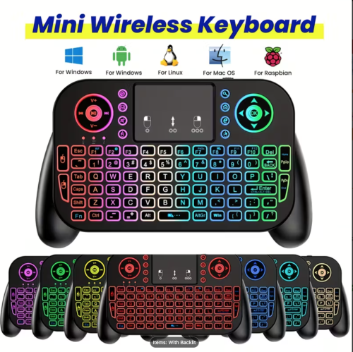 2.4GHz & Bluetooth Dual-Mode Mini Keyboard with Touchpad