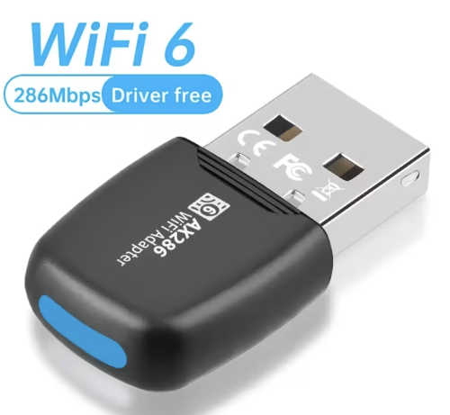 USB WiFi 6 Wireless Adapter – 286Mbps High-Speed Internet for PC & Laptop
