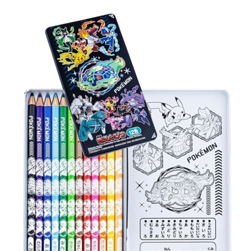 Showa Note Pokémon Colored Pencils 12 Colors – Can Case – Made in Japan