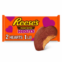 Reese’s Peanut Butter Hearts 2 Count 1LB Valentine’s Chocolate Candy Gift Pack