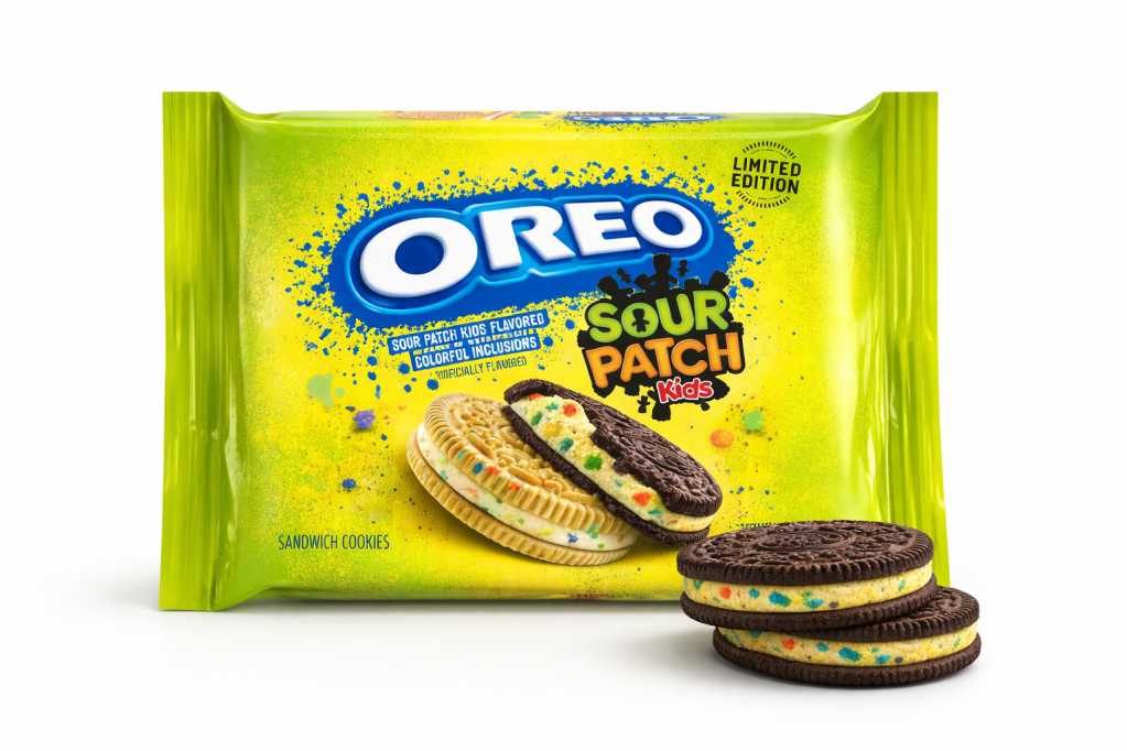 OREO Sour Patch Kids Sandwich Cookies Limited Edition 10.68oz Sweet & Sour Creme