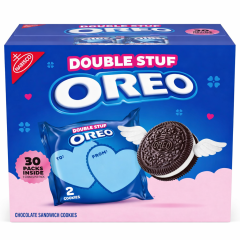 OREO Double Stuf Valentine’s Day Chocolate Sandwich Cookies – 30 Snack Packs (2 Cookies Per Pack)