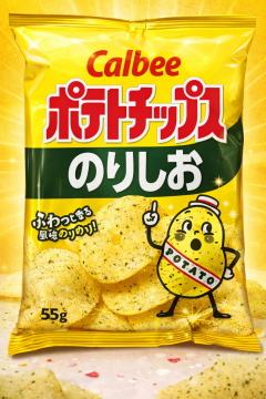 Calbee Potato Chips 1.9 oz (55g) – 16 Individual Bags Multipack