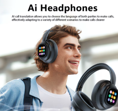 Hybrid ANC Wireless Headphones with Touchscreen & AI Translation