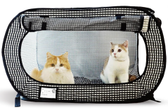 Necoichi Portable Cat Cage, Black