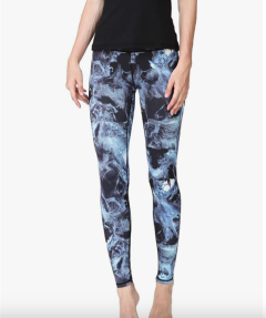 Women's Yoga Leggings, Moisture-Wicking, Quick-Dry, Stretchy, Long Length, Sport Tights, Floral Pattern Pants