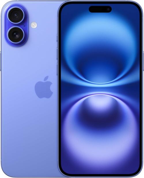 Apple iPhone 16 (US Version) – 128GB – Ultramarine – Unlocked (Renewed Premium)