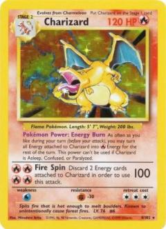 Pokémon Charizard Base Set 1 Holo Unlimited Rare Card 4/102
