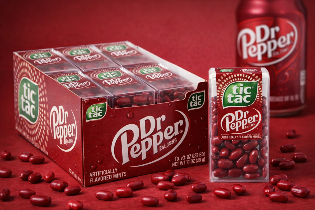 Dr. Pepper Tic Tacs Limited Edition Rare 1.7 Oz Box – 12 Pack Collectible Candy Mints