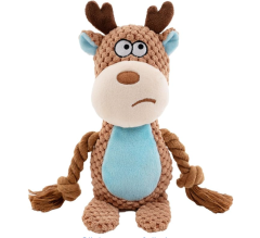 Pet Toy Dog Sound Stuffed Animal Interactive Training Educational Toy for Small Dogs *Deer