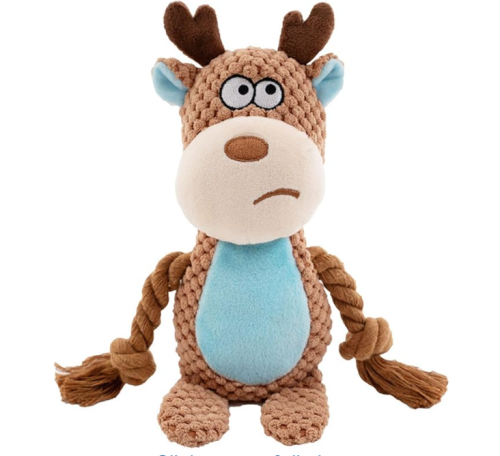 Pet Toy Dog Sound Stuffed Animal Interactive Training Educational Toy for Small Dogs *Deer