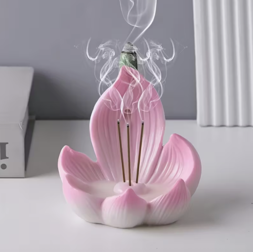 Lotus-Shaped Incense Cone Burner