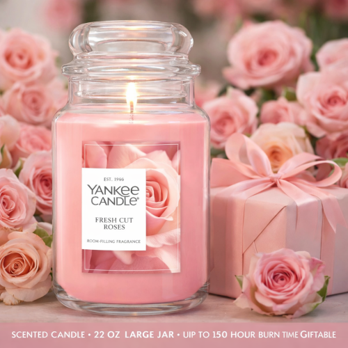 Fresh Cut Roses – 22oz Large Jar Candle