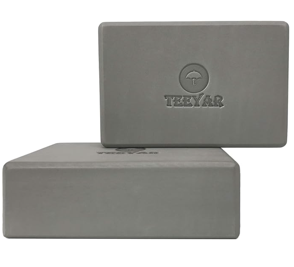 TEEYAR Yoga Blocks, Set of 2, Odorless Premium Material　Gray