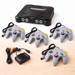 Nintendo 64 Console Bundle – 4 Controllers – Complete Setup