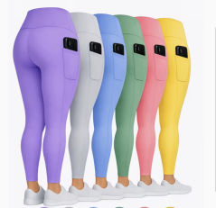 6-Pack High-Waist Yoga Leggings with Pockets