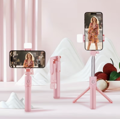 Selfie Stick Tripod with Fill Light & Remote