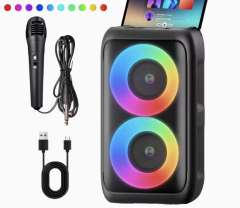 Wireless LED Speaker with Mic