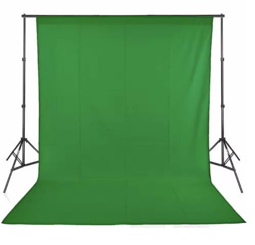 Professional Green Screen Backdrop 1.6×1–4M – Chroma Key Non-Woven Background for Streaming, Photography & Video Studio