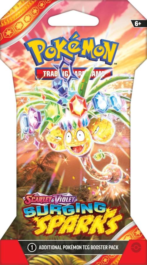 Pokémon TCG: Surging Sparks Booster Pack – 10 Cards (Pack Art May Vary)